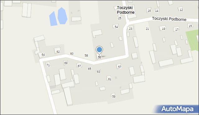 Toczyski Podborne, Toczyski Podborne, 56, mapa Toczyski Podborne