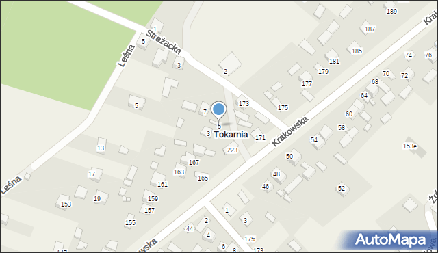 Tokarnia, Tokarnia, 228, mapa Tokarnia