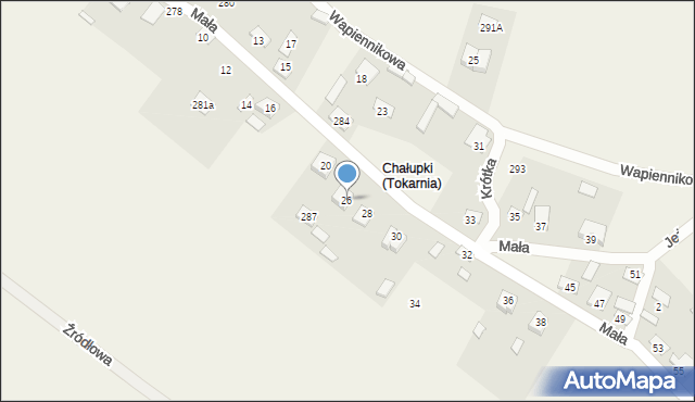 Tokarnia, Tokarnia, 288, mapa Tokarnia