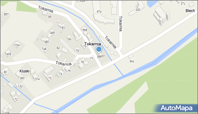 Tokarnia, Tokarnia, 355, mapa Tokarnia