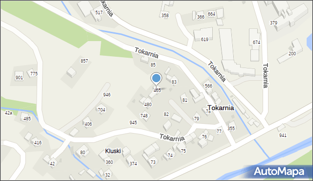 Tokarnia, Tokarnia, 465, mapa Tokarnia