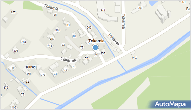 Tokarnia, Tokarnia, 77, mapa Tokarnia