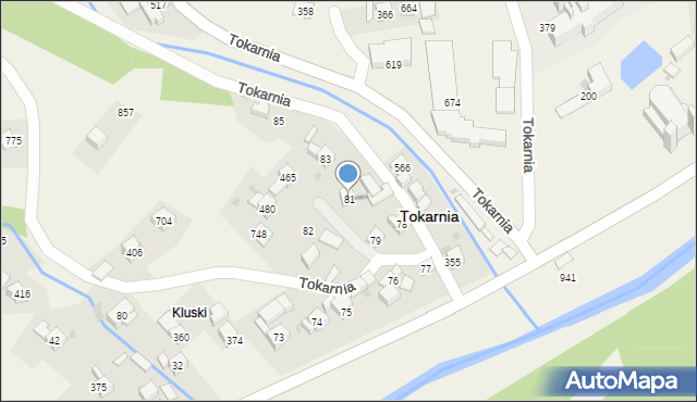 Tokarnia, Tokarnia, 81, mapa Tokarnia