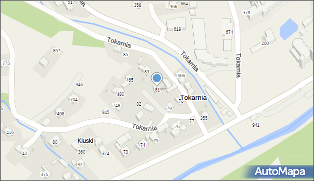 Tokarnia, Tokarnia, 81, mapa Tokarnia