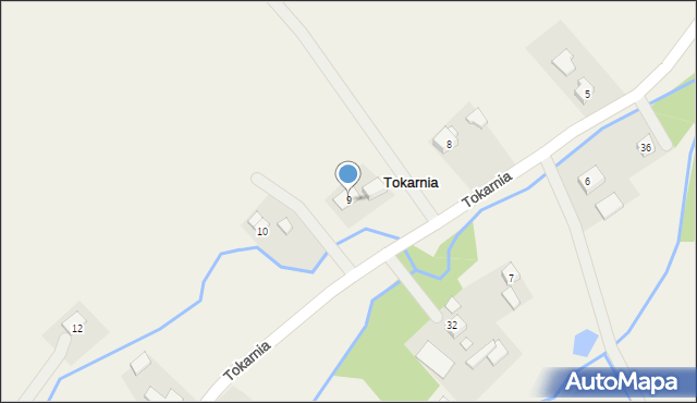 Tokarnia, Tokarnia, 9, mapa Tokarnia