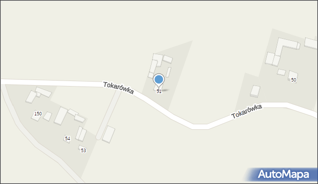 Tokarówka, Tokarówka, 51, mapa Tokarówka