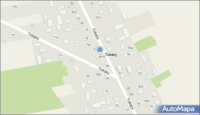Tokary, Tokary, 67, mapa Tokary