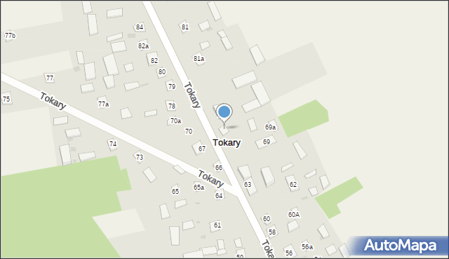 Tokary, Tokary, 69a, mapa Tokary