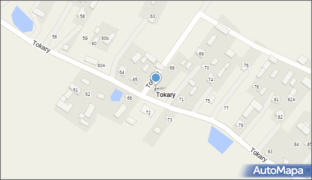 Tokary, Tokary, 67, mapa Tokary