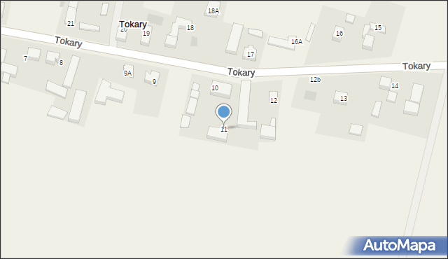 Tokary, Tokary, 11, mapa Tokary