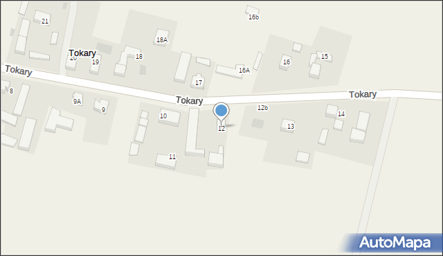 Tokary, Tokary, 12, mapa Tokary