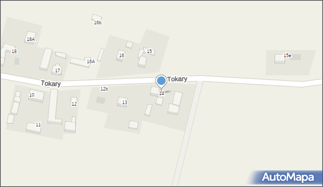 Tokary, Tokary, 14, mapa Tokary