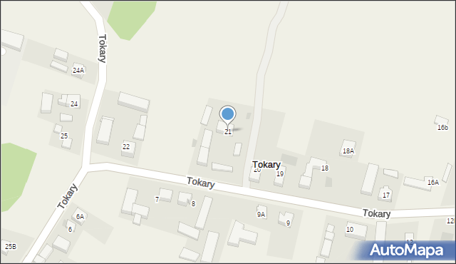Tokary, Tokary, 21, mapa Tokary