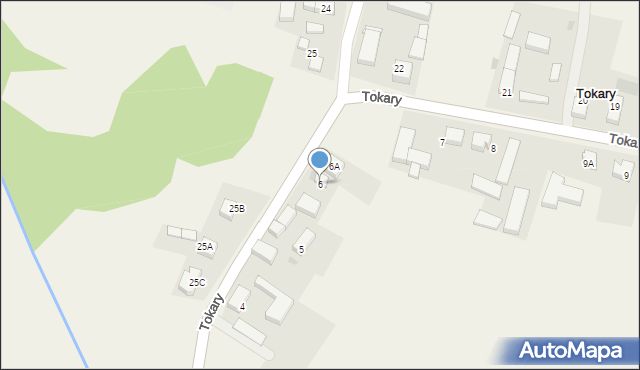 Tokary, Tokary, 6, mapa Tokary