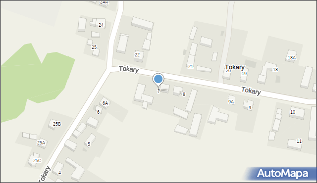 Tokary, Tokary, 7, mapa Tokary