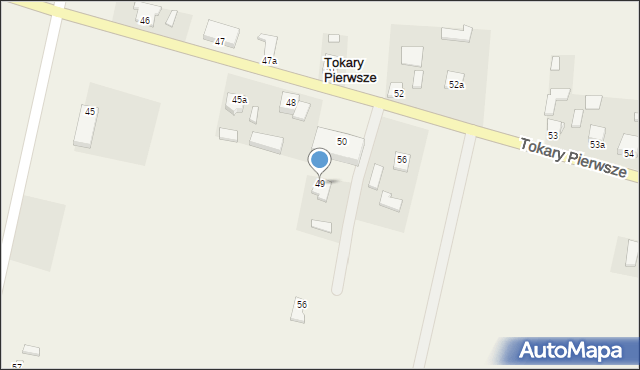 Tokary Pierwsze, Tokary Pierwsze, 49, mapa Tokary Pierwsze