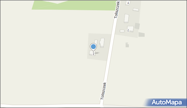 Toliszczek, Toliszczek, 1, mapa Toliszczek