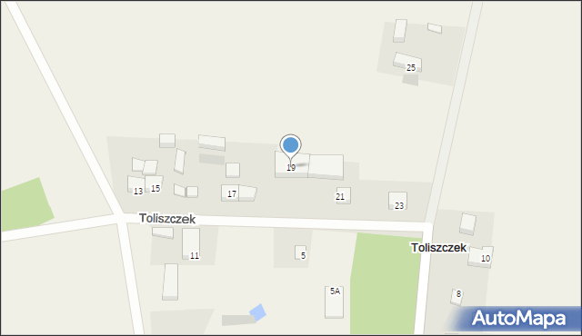 Toliszczek, Toliszczek, 19, mapa Toliszczek