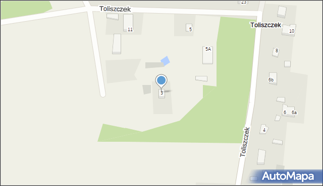 Toliszczek, Toliszczek, 3, mapa Toliszczek