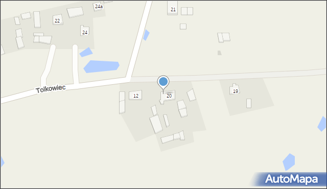 Tolkowiec, Tolkowiec, 20A, mapa Tolkowiec