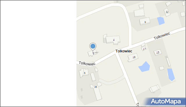 Tolkowiec, Tolkowiec, 5, mapa Tolkowiec