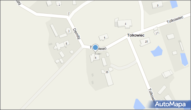 Tolkowiec, Tolkowiec, 6B, mapa Tolkowiec