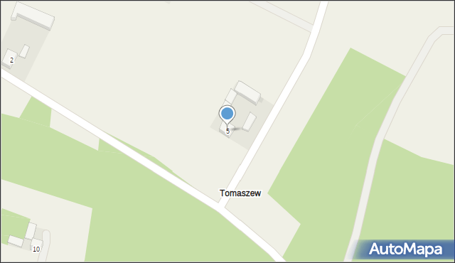 Tomaszew, Tomaszew, 5, mapa Tomaszew