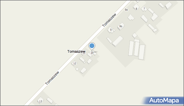 Tomaszew, Tomaszew, 10, mapa Tomaszew