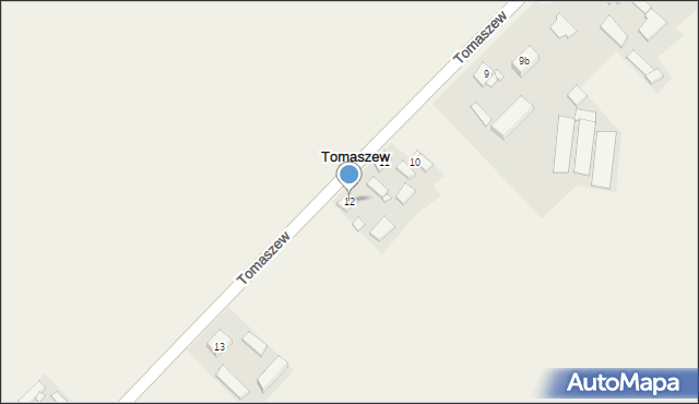 Tomaszew, Tomaszew, 12, mapa Tomaszew