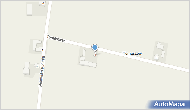 Tomaszew, Tomaszew, 1, mapa Tomaszew