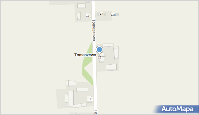 Tomaszewo, Tomaszewo, 12, mapa Tomaszewo