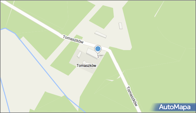 Tomaszków, Tomaszków, 1, mapa Tomaszków