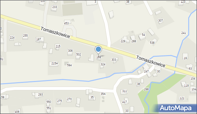 Tomaszkowice, Tomaszkowice, 169, mapa Tomaszkowice