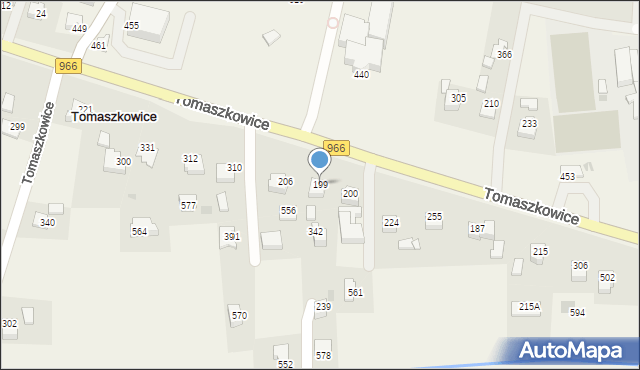 Tomaszkowice, Tomaszkowice, 199, mapa Tomaszkowice