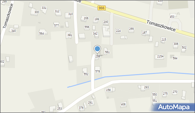 Tomaszkowice, Tomaszkowice, 239, mapa Tomaszkowice