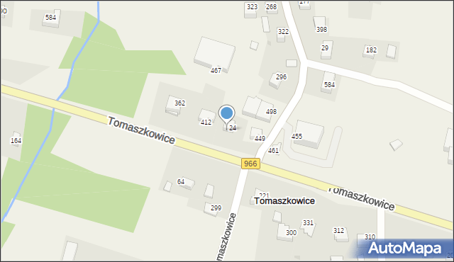 Tomaszkowice, Tomaszkowice, 286, mapa Tomaszkowice