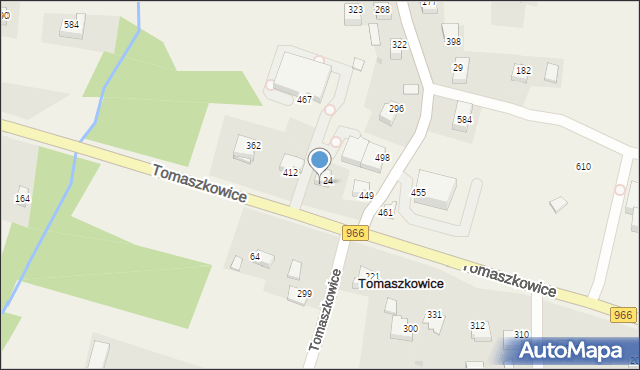 Tomaszkowice, Tomaszkowice, 286, mapa Tomaszkowice