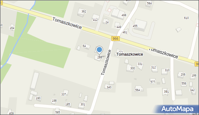 Tomaszkowice, Tomaszkowice, 299, mapa Tomaszkowice