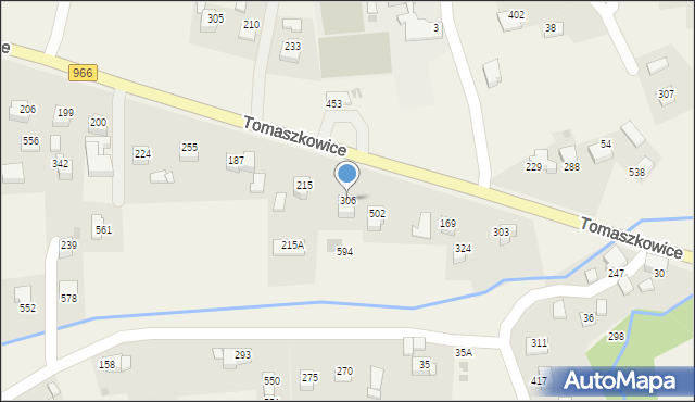 Tomaszkowice, Tomaszkowice, 306, mapa Tomaszkowice