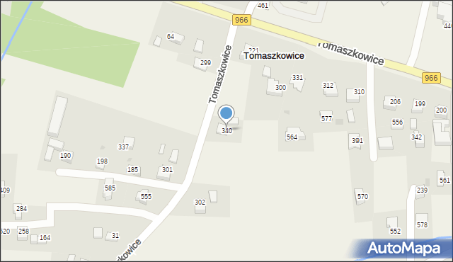 Tomaszkowice, Tomaszkowice, 340, mapa Tomaszkowice