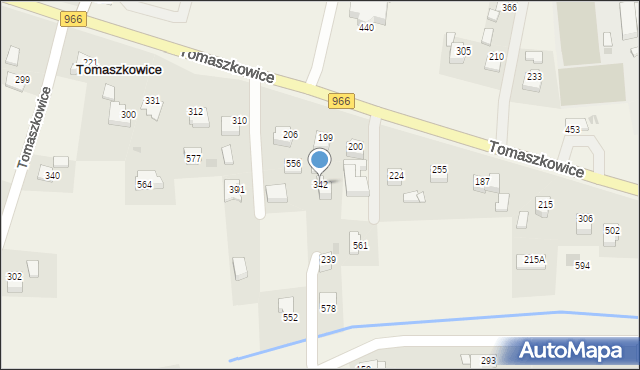 Tomaszkowice, Tomaszkowice, 342, mapa Tomaszkowice