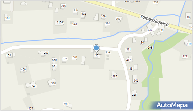 Tomaszkowice, Tomaszkowice, 35, mapa Tomaszkowice