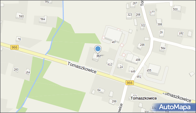 Tomaszkowice, Tomaszkowice, 362, mapa Tomaszkowice