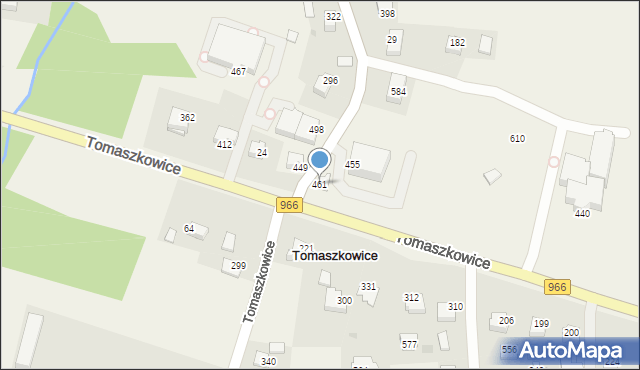 Tomaszkowice, Tomaszkowice, 461, mapa Tomaszkowice