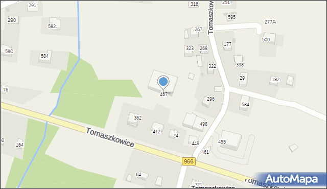 Tomaszkowice, Tomaszkowice, 467, mapa Tomaszkowice