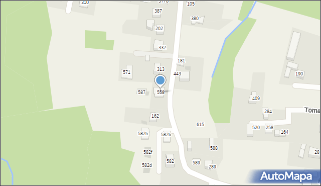 Tomaszkowice, Tomaszkowice, 558, mapa Tomaszkowice