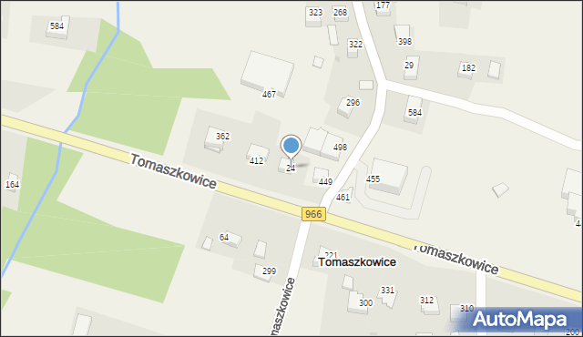 Tomaszkowice, Tomaszkowice, 575, mapa Tomaszkowice