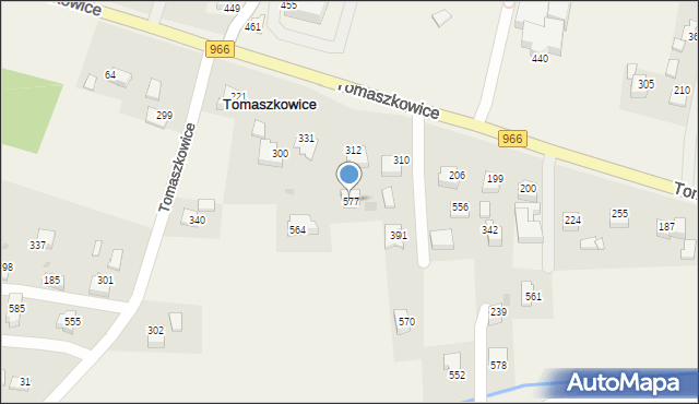 Tomaszkowice, Tomaszkowice, 577, mapa Tomaszkowice