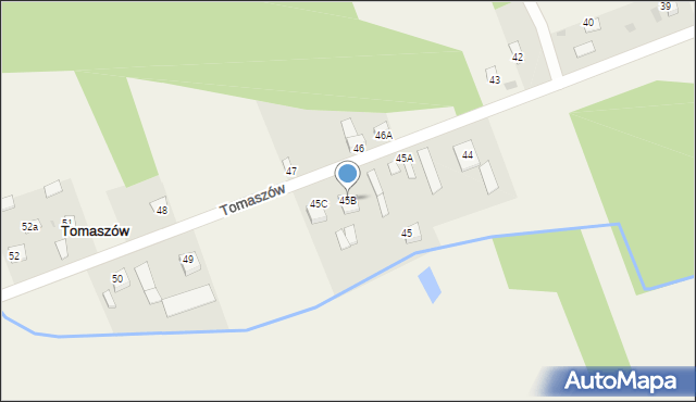 Tomaszów, Tomaszów, 45B, mapa Tomaszów