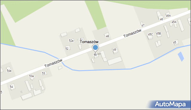 Tomaszów, Tomaszów, 50, mapa Tomaszów